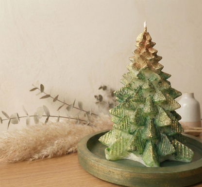 El Yapımı Çam Ağacı Mum – Yılbaşı Özel Tasarım