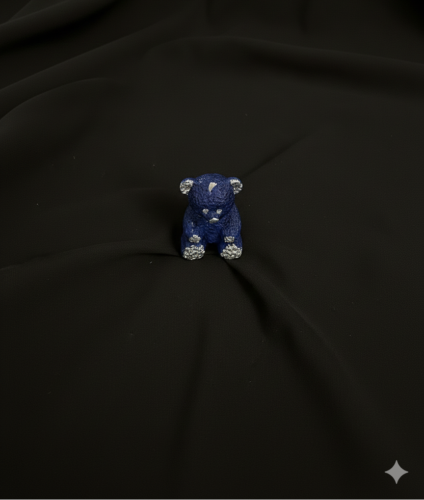 Parıltılı Mavi Ayıcık Dekoratif Mum