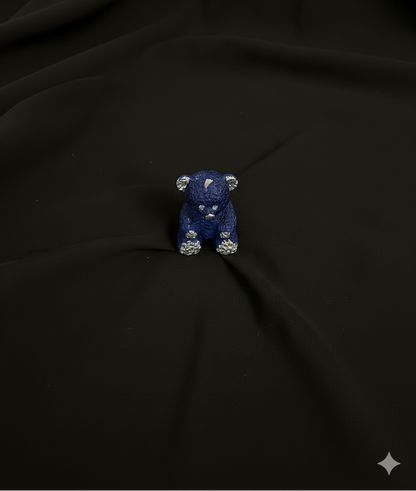 Parıltılı Mavi Ayıcık Dekoratif Mum