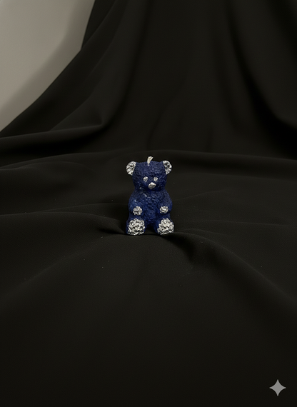 Parıltılı Mavi Ayıcık Dekoratif Mum