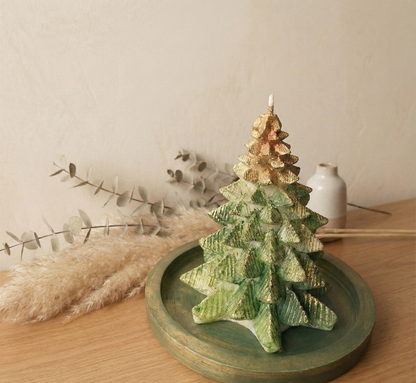 El Yapımı Çam Ağacı Mum – Yılbaşı Özel Tasarım