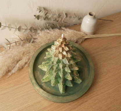 El Yapımı Çam Ağacı Mum – Yılbaşı Özel Tasarım