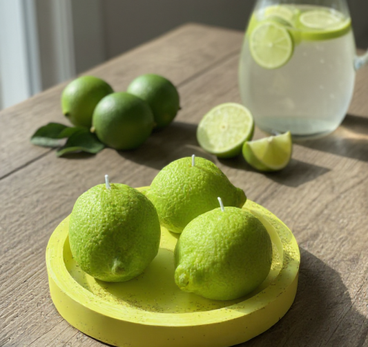 Limon Tasarım El Yapımı Mum Seti – Ferah ve Modern Dekor
