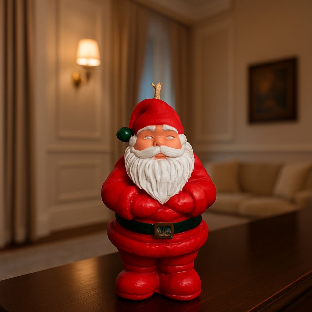 Yılbaşı Ruhunu Yansıtan Noel Baba Dekoratif Mum