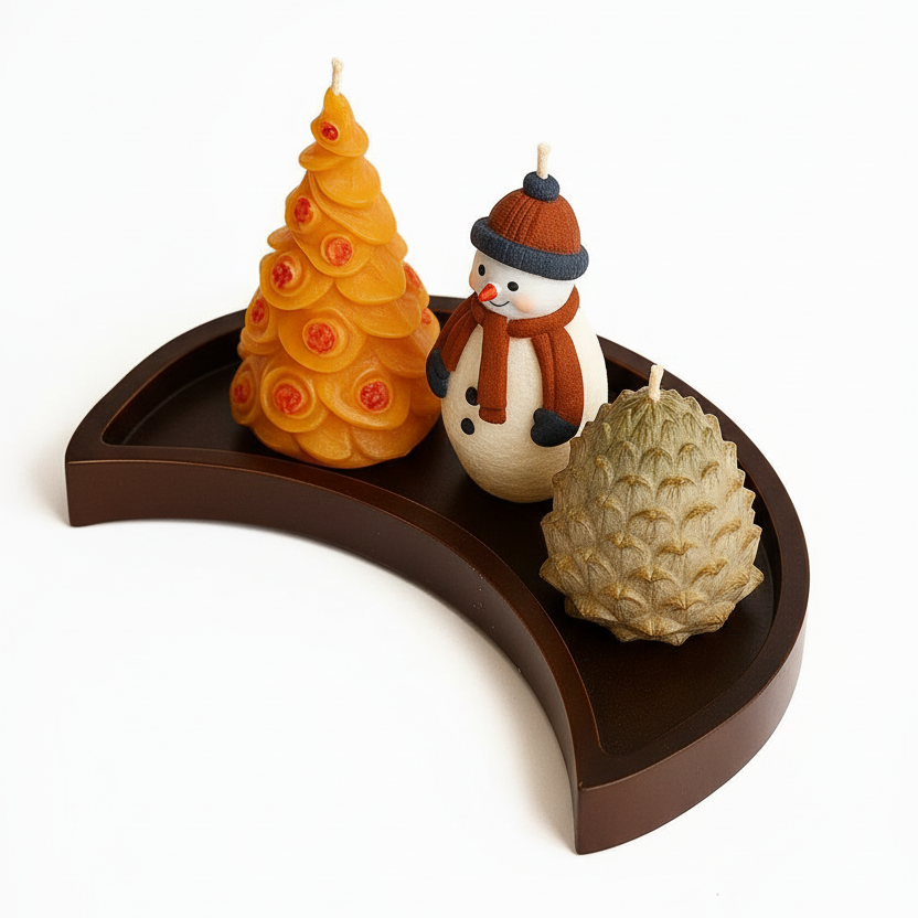 Kış Masalını Evine Taşı: Yılbaşı Temalı Dekoratif Mum Seti