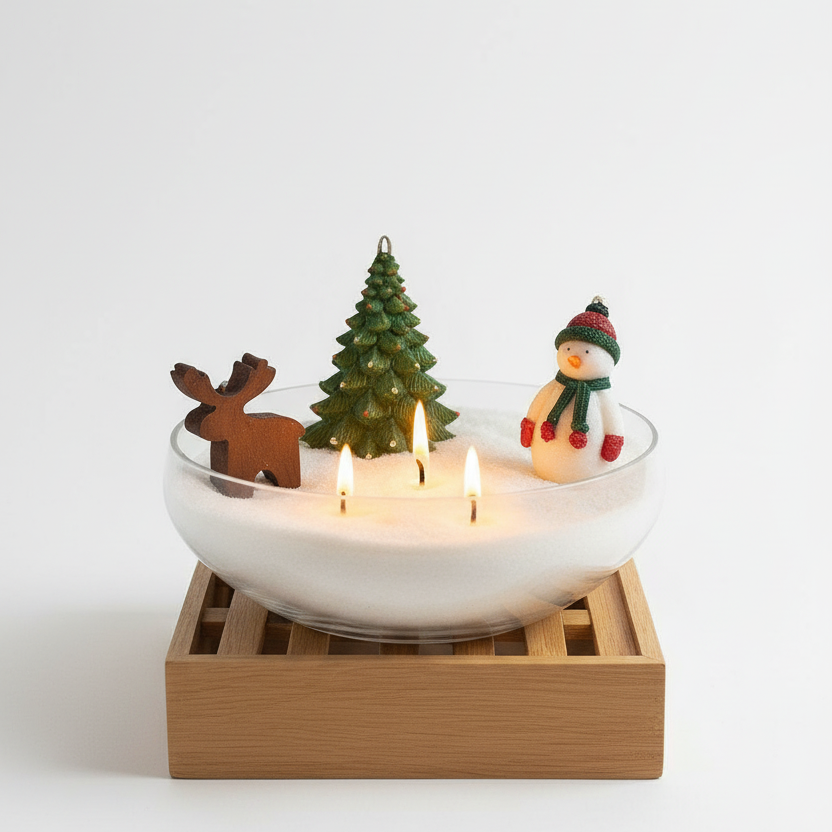 Kış Masalı Dekoratif Kase: Yılbaşı Ruhunu Evinize Taşıyın