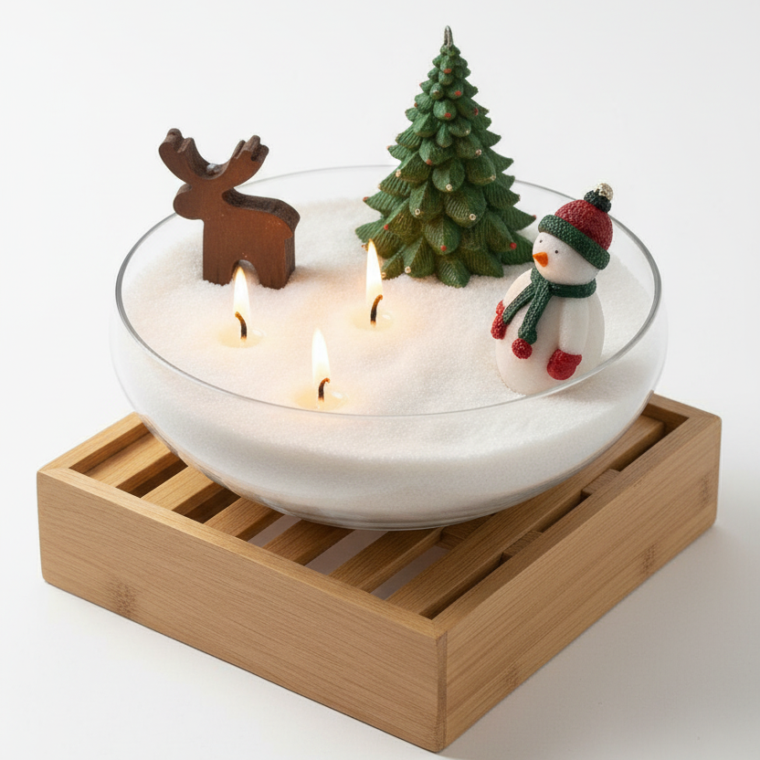 Kış Masalı Dekoratif Kase: Yılbaşı Ruhunu Evinize Taşıyın